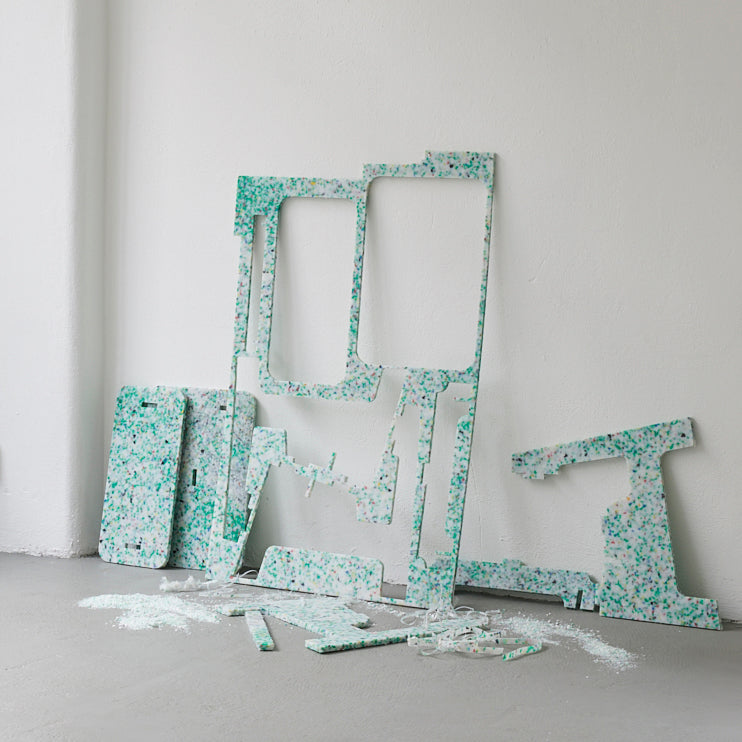INSTALLATION BY THE MINIMONO PROJECT - BRAND FOR ECO FRIENDLY - PLAYFUL - MULTI FUNCTIONAL - SUSTAINABLE - HIGH QUALITY - DESIGN FURNITURE FROM RECYCLED PLASTIC FOR BOTH ADULT AND CHILDREN MADE IN BERLIN GERMANY