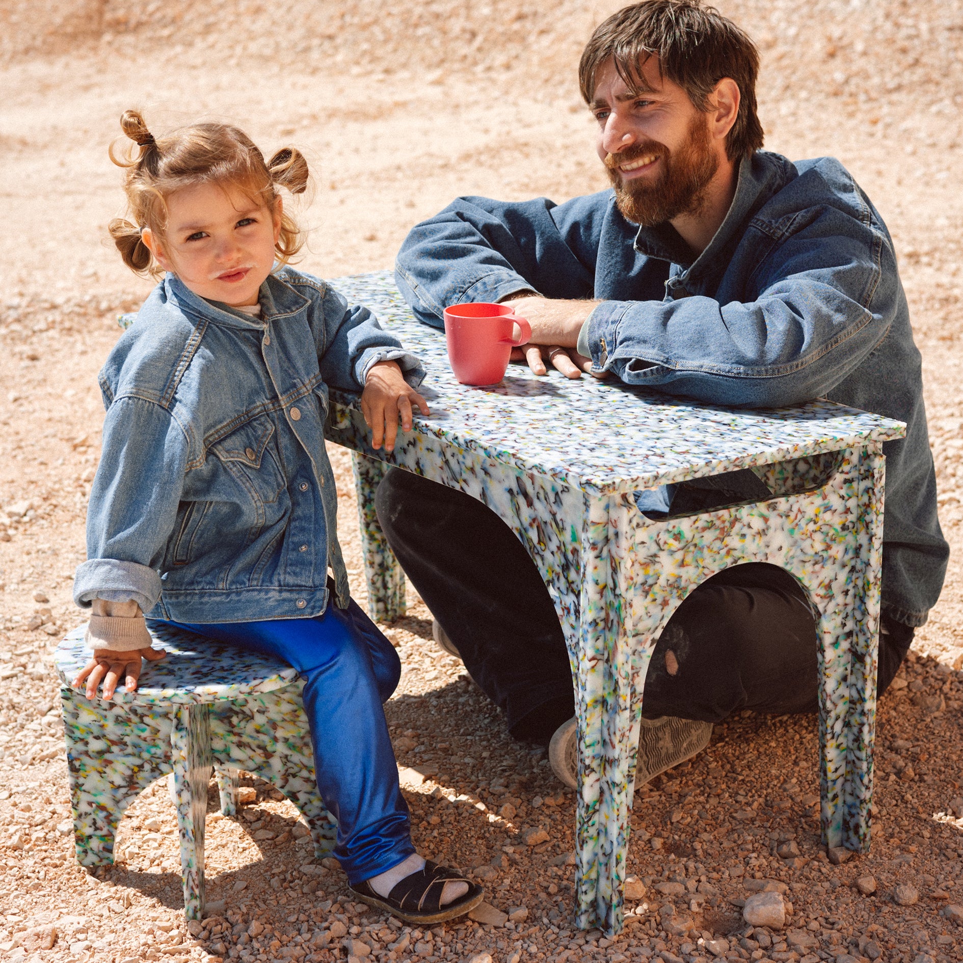 COLOURFUL STOOL AND BENCH KIDS DESK BY THE MINIMONO PROJECT - BRAND FOR ECO FRIENDLY - PLAYFUL - MULTI FUNCTIONAL - SUSTAINABLE - HIGH QUALITY - DESIGN FURNITURE FROM RECYCLED PLASTIC FOR BOTH ADULT AND CHILDREN MADE IN BERLIN GERMANY