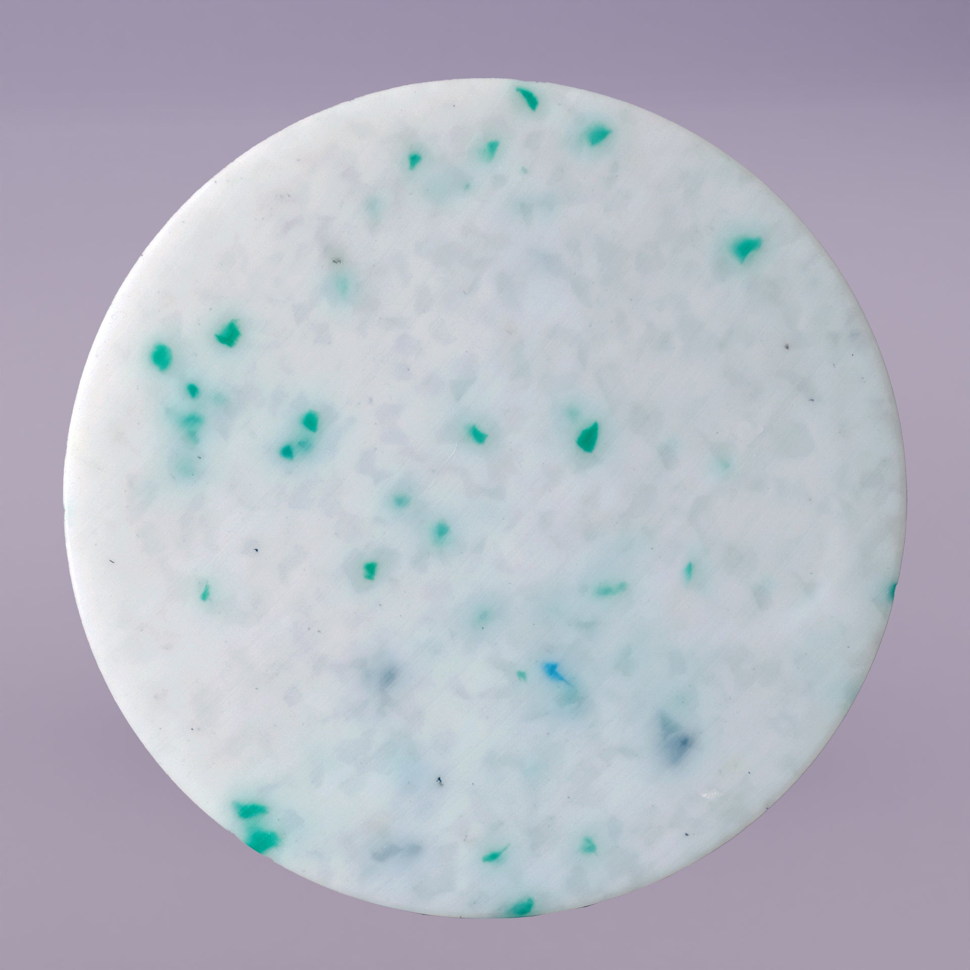 WHITE SMALL CIRCLE CHARCUTERIE CUTTING BOARD BY THE MINIMONO PROJECT - BRAND FOR ECO FRIENDLY - PLAYFUL - MULTI FUNCTIONAL - SUSTAINABLE - HIGH QUALITY - DESIGN FURNITURE FROM RECYCLED PLASTIC FOR BOTH ADULT AND CHILDREN MADE IN BERLIN GERMANY