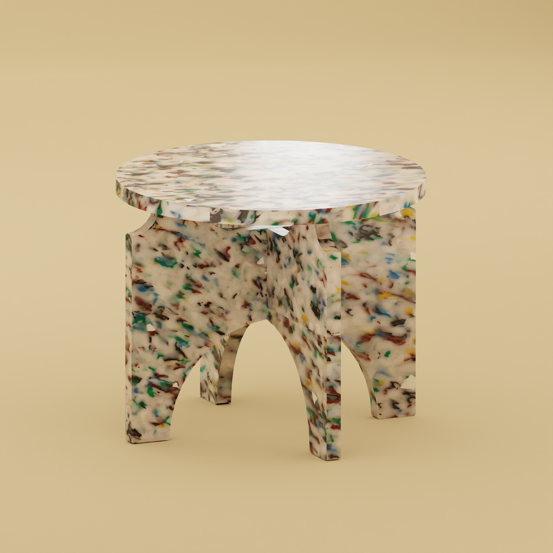 ROUND TOP STOOL BY THE MINIMONO PROJECT - BRAND FOR ECO FRIENDLY - PLAYFUL - MULTI FUNCTIONAL - SUSTAINABLE - HIGH QUALITY - DESIGN FURNITURE FROM RECYCLED PLASTIC FOR BOTH ADULT AND CHILDREN MADE IN BERLIN GERMANY