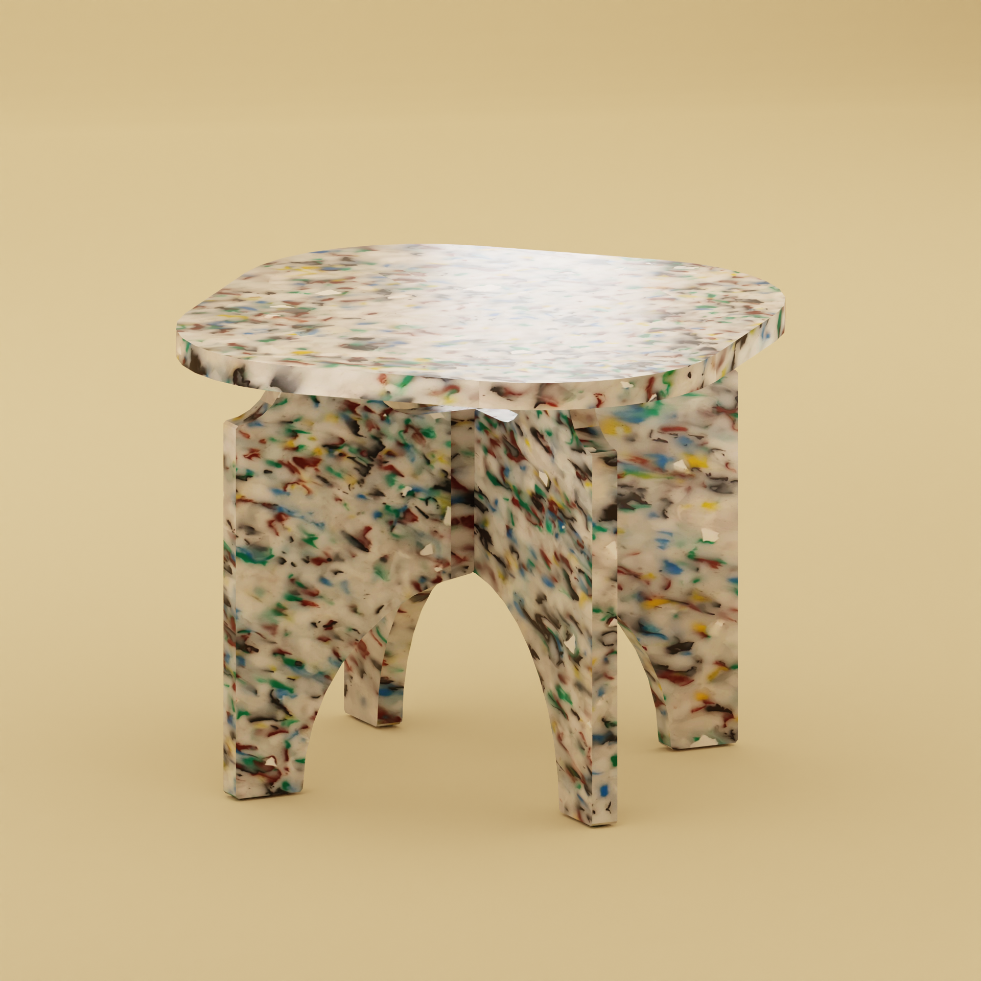 COLOURFUL SQUARE TOP STOOL BY THE MINIMONO PROJECT - BRAND FOR ECO FRIENDLY - PLAYFUL - MULTI FUNCTIONAL - SUSTAINABLE - HIGH QUALITY - DESIGN FURNITURE FROM RECYCLED PLASTIC FOR BOTH ADULT AND CHILDREN MADE IN BERLIN GERMANY