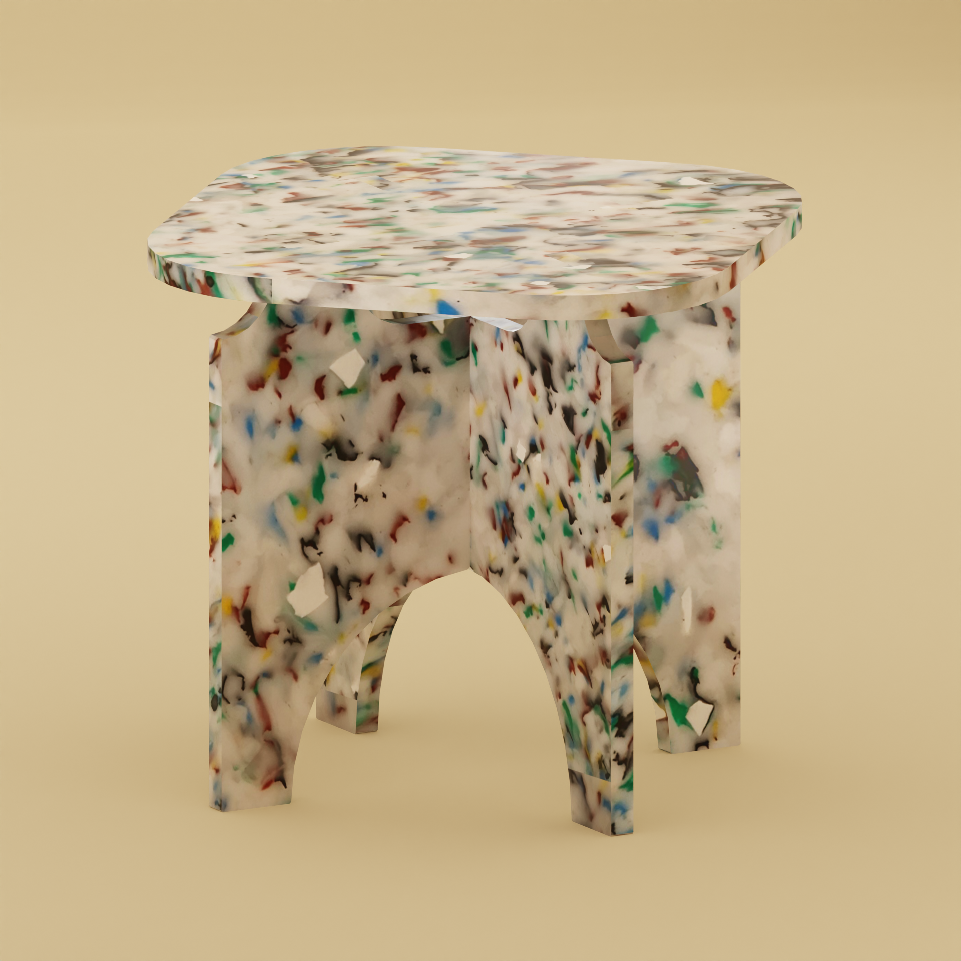 SQUARE TOP STOOL BY THE MINIMONO PROJECT - BRAND FOR ECO FRIENDLY - PLAYFUL - MULTI FUNCTIONAL - SUSTAINABLE - HIGH QUALITY - DESIGN FURNITURE FROM RECYCLED PLASTIC FOR BOTH ADULT AND CHILDREN MADE IN BERLIN GERMANY