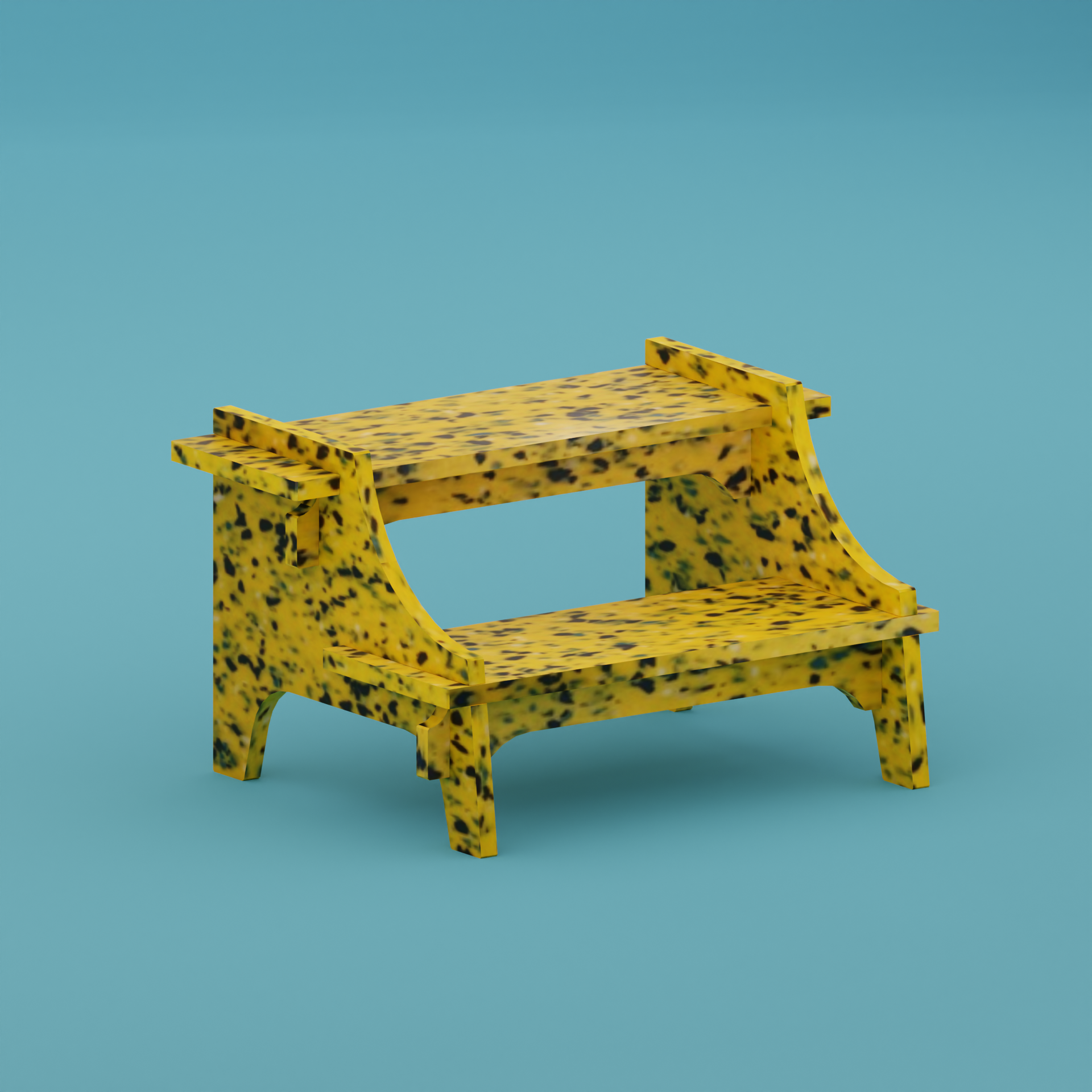 3D OF M2N1 IN SUNBURST YELLOW BY THE MINIMONO PROJECT - BRAND FOR ECO FRIENDLY - PLAYFUL - MULTI FUNCTIONAL - SUSTAINABLE - HIGH QUALITY - CIRCULAR DESIGN FURNITURE FROM RECYCLED PLASTIC FOR BOTH ADULT AND CHILDREN MADE IN BERLIN GERMANY