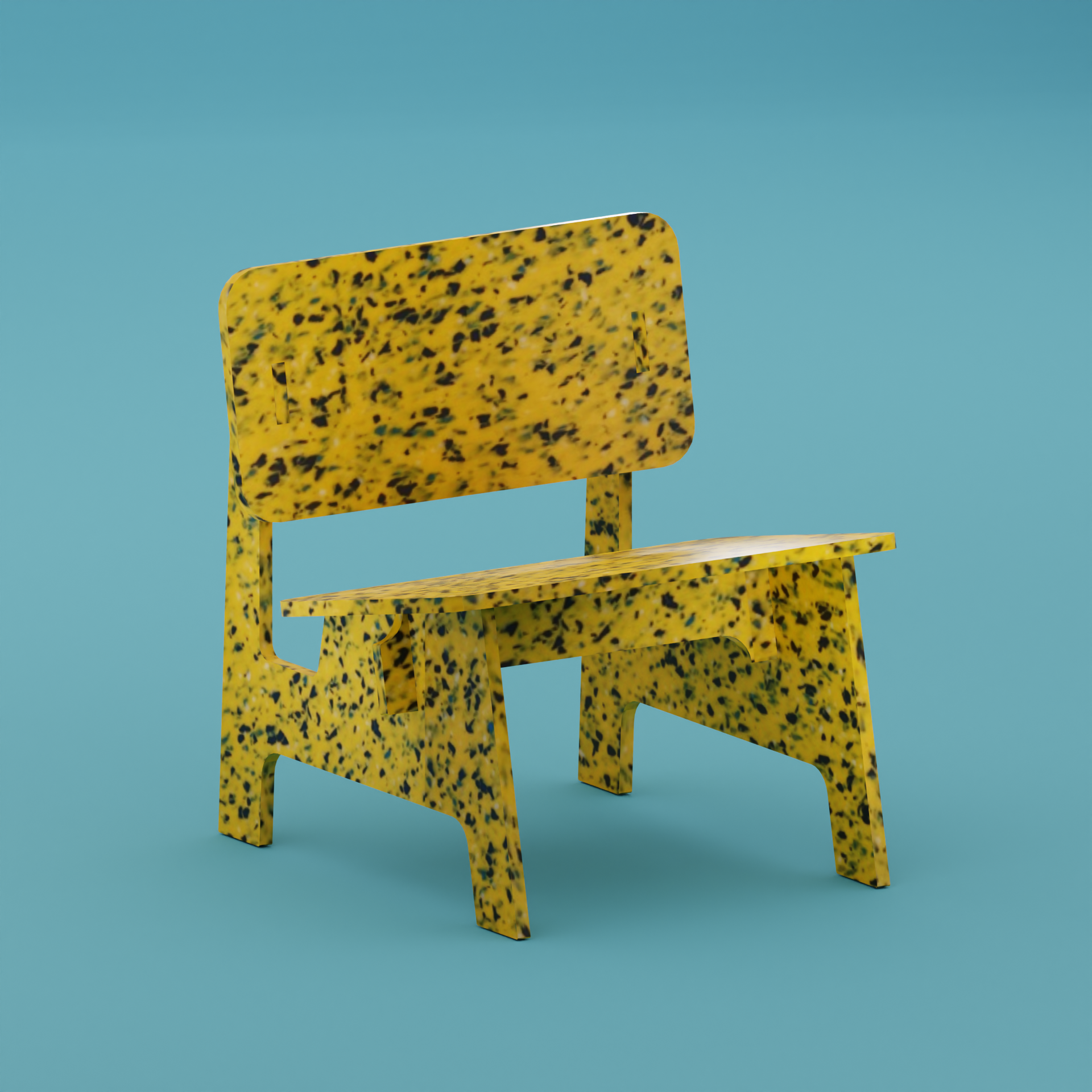 M3N1 CHAIR IN SUNBURST YELLOW BY THE MINIMONO PROJECT - BRAND FOR ECO FRIENDLY - PLAYFUL - MULTI FUNCTIONAL - SUSTAINABLE - HIGH QUALITY - CIRCULAR DESIGN FURNITURE FROM RECYCLED PLASTIC FOR BOTH ADULT AND CHILDREN MADE IN BERLIN GERMANY
