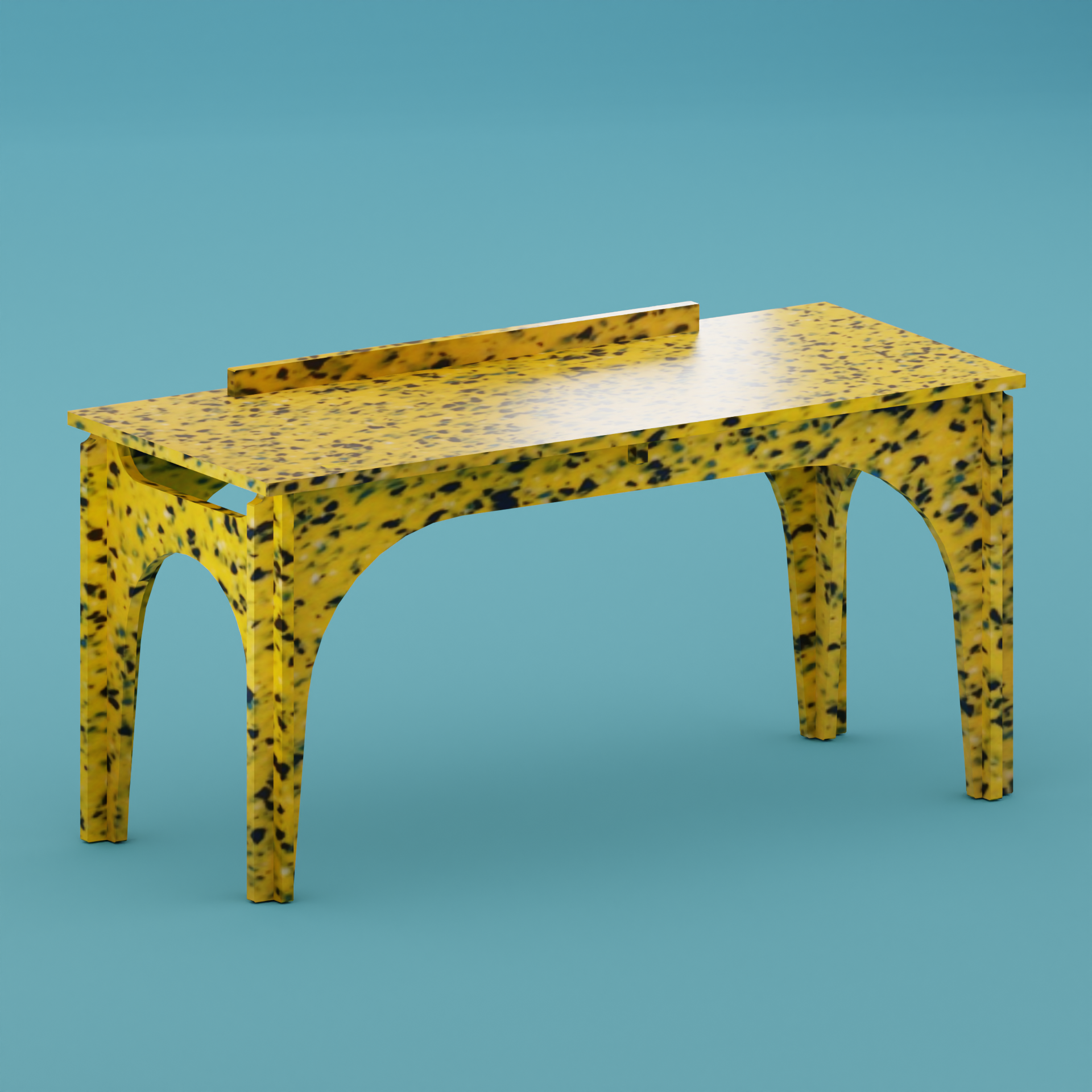 M4N1 BENCH OR KIDS DESK IN SUNBURST YELLOW BY THE MINIMONO PROJECT - BRAND FOR ECO FRIENDLY - PLAYFUL - MULTI FUNCTIONAL - SUSTAINABLE - HIGH QUALITY - CIRCULAR DESIGN FURNITURE FROM RECYCLED PLASTIC FOR BOTH ADULT AND CHILDREN MADE IN BERLIN GERMANY