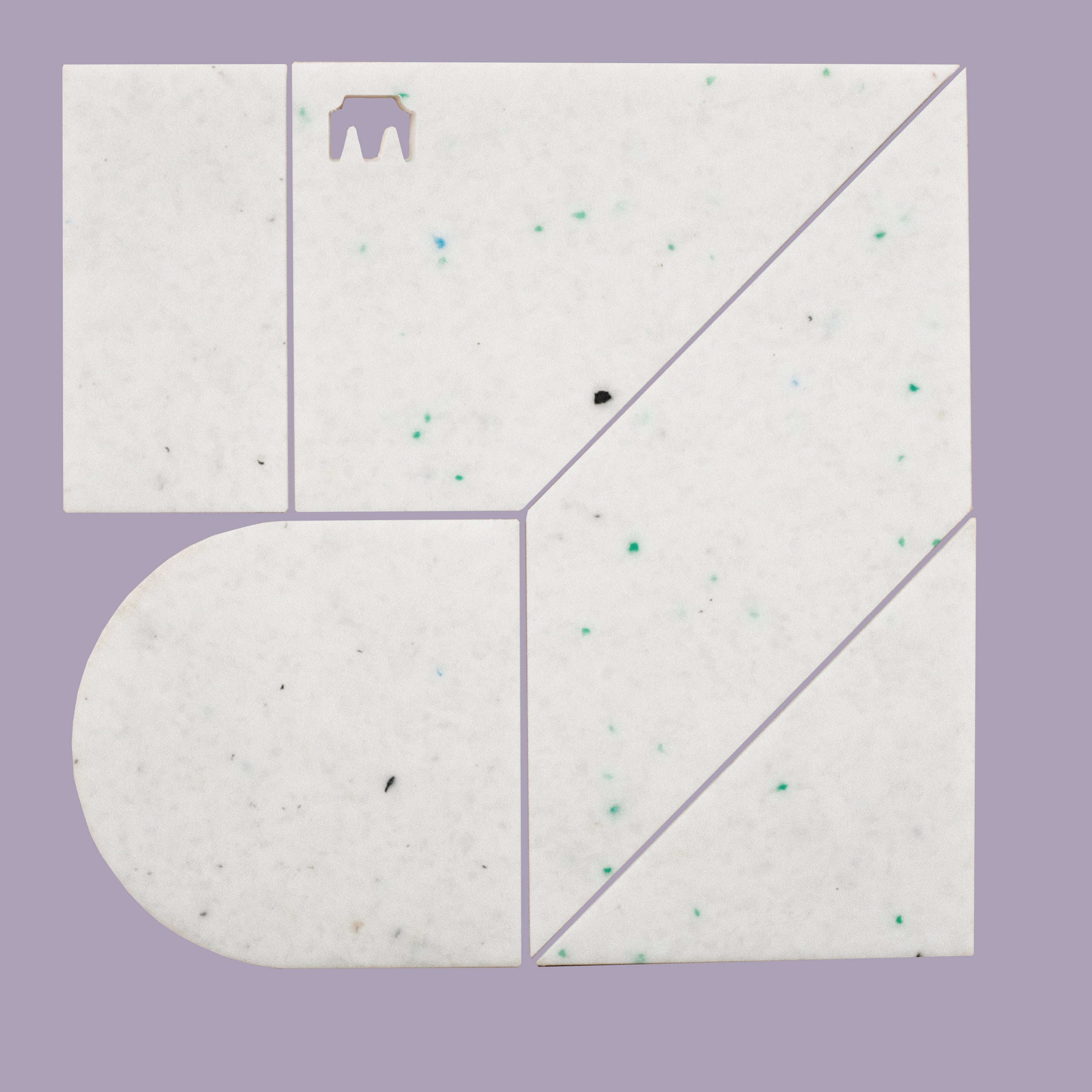 SET OF WHITE CHARCUTERIE CUTTING BOARDS BY THE MINIMONO PROJECT - BRAND FOR ECO FRIENDLY - PLAYFUL - MULTI FUNCTIONAL - SUSTAINABLE - HIGH QUALITY - DESIGN FURNITURE FROM RECYCLED PLASTIC FOR BOTH ADULT AND CHILDREN MADE IN BERLIN GERMANY