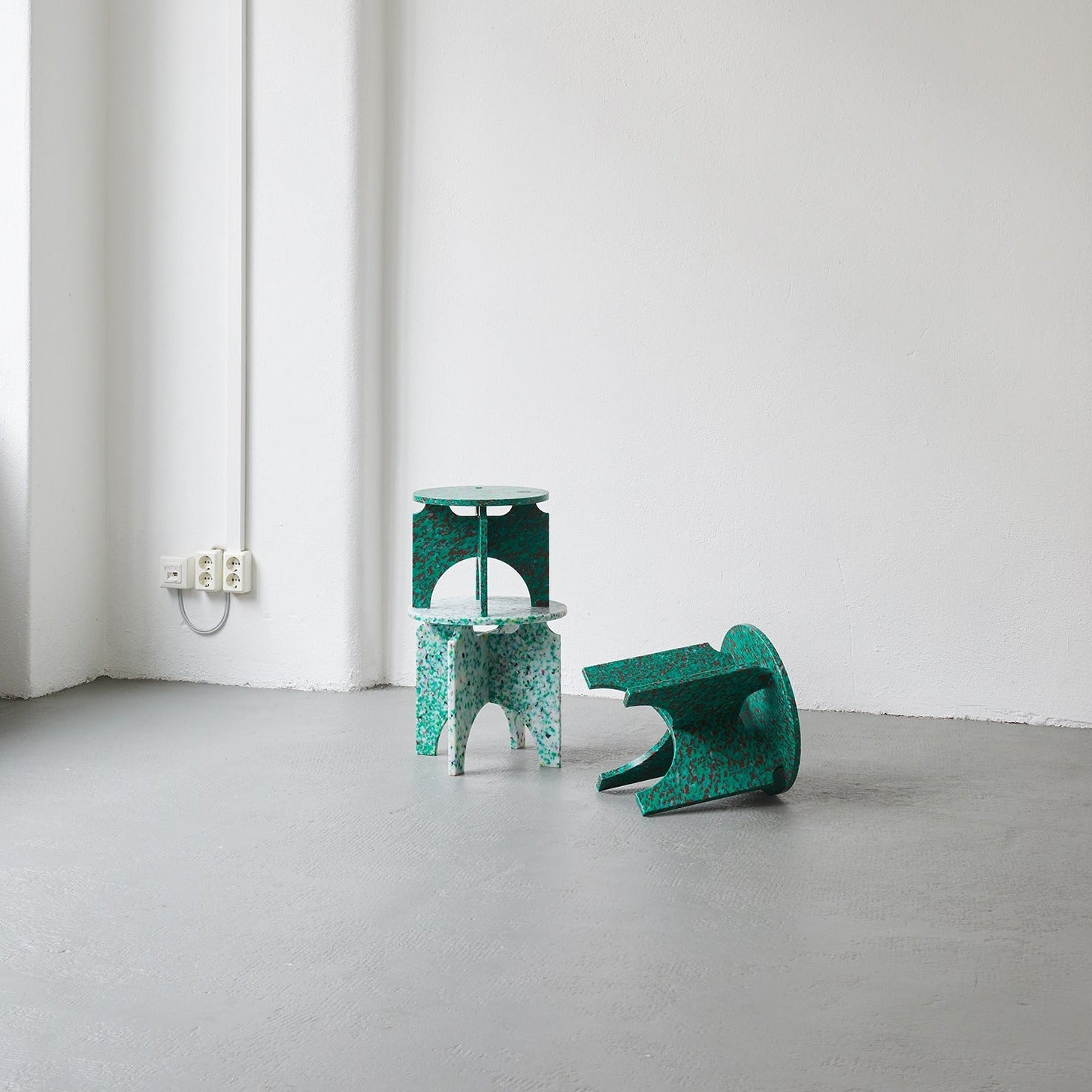 STOOLS BY THE MINIMONO PROJECT - BRAND FOR ECO FRIENDLY - PLAYFUL - MULTI FUNCTIONAL - SUSTAINABLE - HIGH QUALITY - DESIGN FURNITURE FROM RECYCLED PLASTIC FOR BOTH ADULT AND CHILDREN MADE IN BERLIN GERMANY