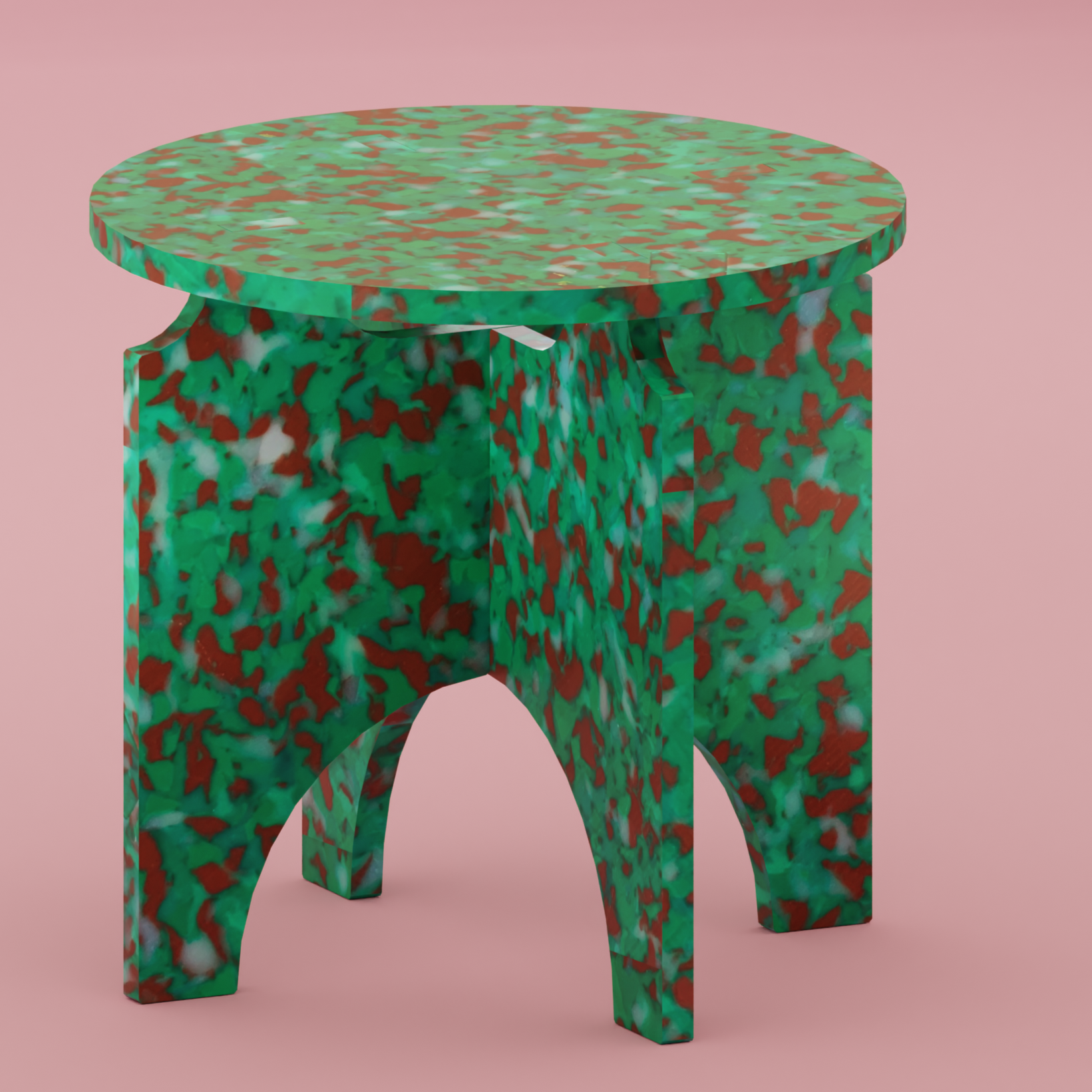 GTEEN ROUND TOP STOOL BY THE MINIMONO PROJECT - BRAND FOR ECO FRIENDLY - PLAYFUL - MULTI FUNCTIONAL - SUSTAINABLE - HIGH QUALITY - DESIGN FURNITURE FROM RECYCLED PLASTIC FOR BOTH ADULT AND CHILDREN MADE IN BERLIN GERMANY