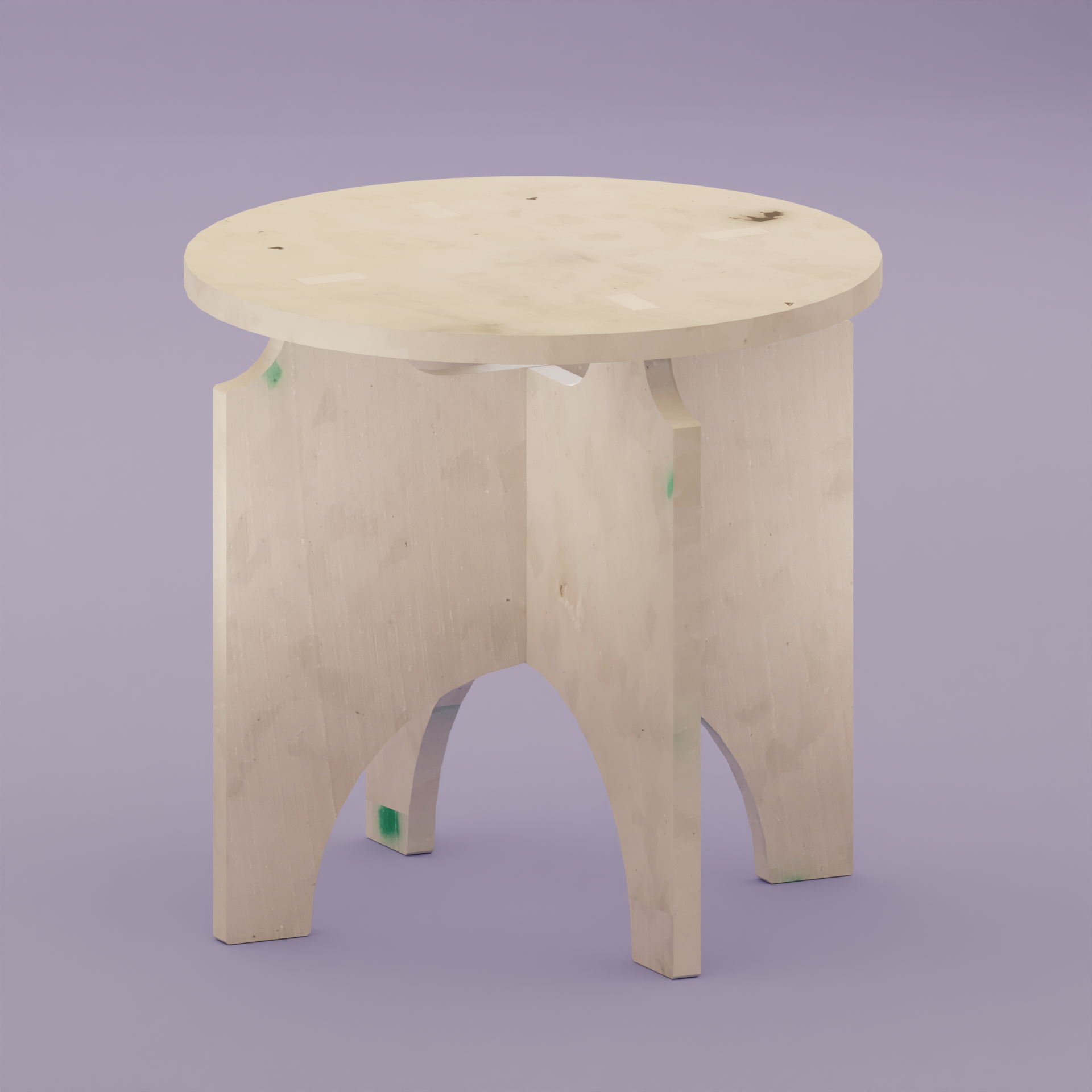 WHITE ROUND TOP STOOL BY THE MINIMONO PROJECT - BRAND FOR ECO FRIENDLY - PLAYFUL - MULTI FUNCTIONAL - SUSTAINABLE - HIGH QUALITY - DESIGN FURNITURE FROM RECYCLED PLASTIC FOR BOTH ADULT AND CHILDREN MADE IN BERLIN GERMANY