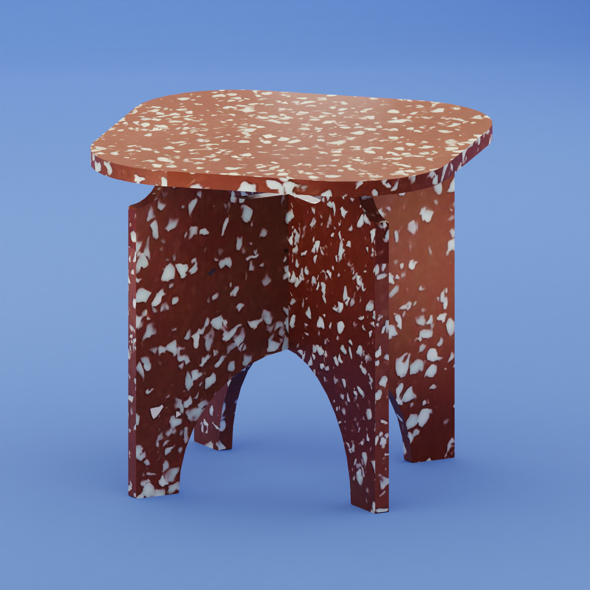 SQUARE TOP RED STOOL BY THE MINIMONO PROJECT - BRAND FOR ECO FRIENDLY - PLAYFUL - MULTI FUNCTIONAL - SUSTAINABLE - HIGH QUALITY - DESIGN FURNITURE FROM RECYCLED PLASTIC FOR BOTH ADULT AND CHILDREN MADE IN BERLIN GERMANY