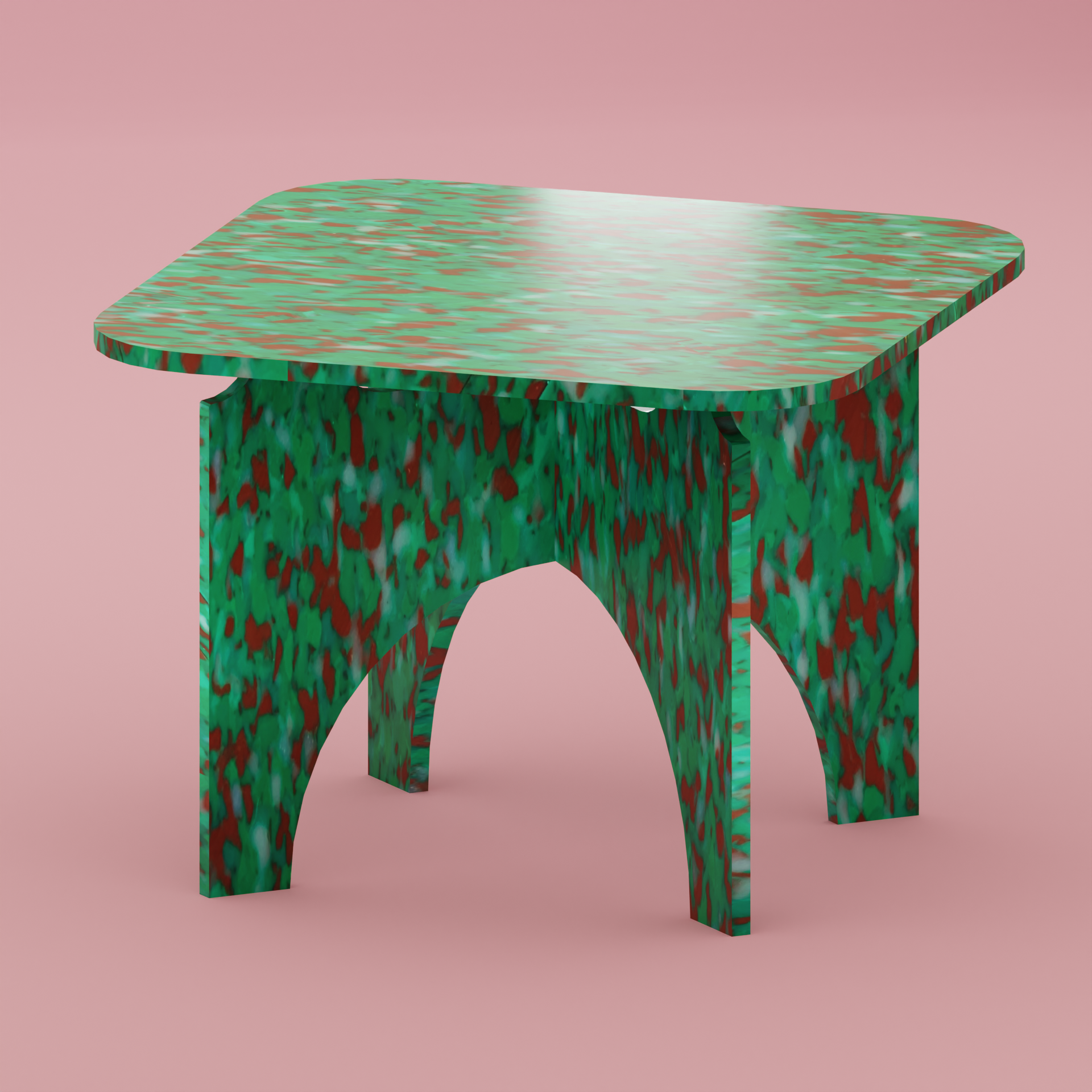 GREEN SQUARE TOP TABLE BY THE MINIMONO PROJECT - BRAND FOR ECO FRIENDLY - PLAYFUL - MULTI FUNCTIONAL - SUSTAINABLE - HIGH QUALITY - DESIGN FURNITURE FROM RECYCLED PLASTIC FOR BOTH ADULT AND CHILDREN MADE IN BERLIN GERMANY