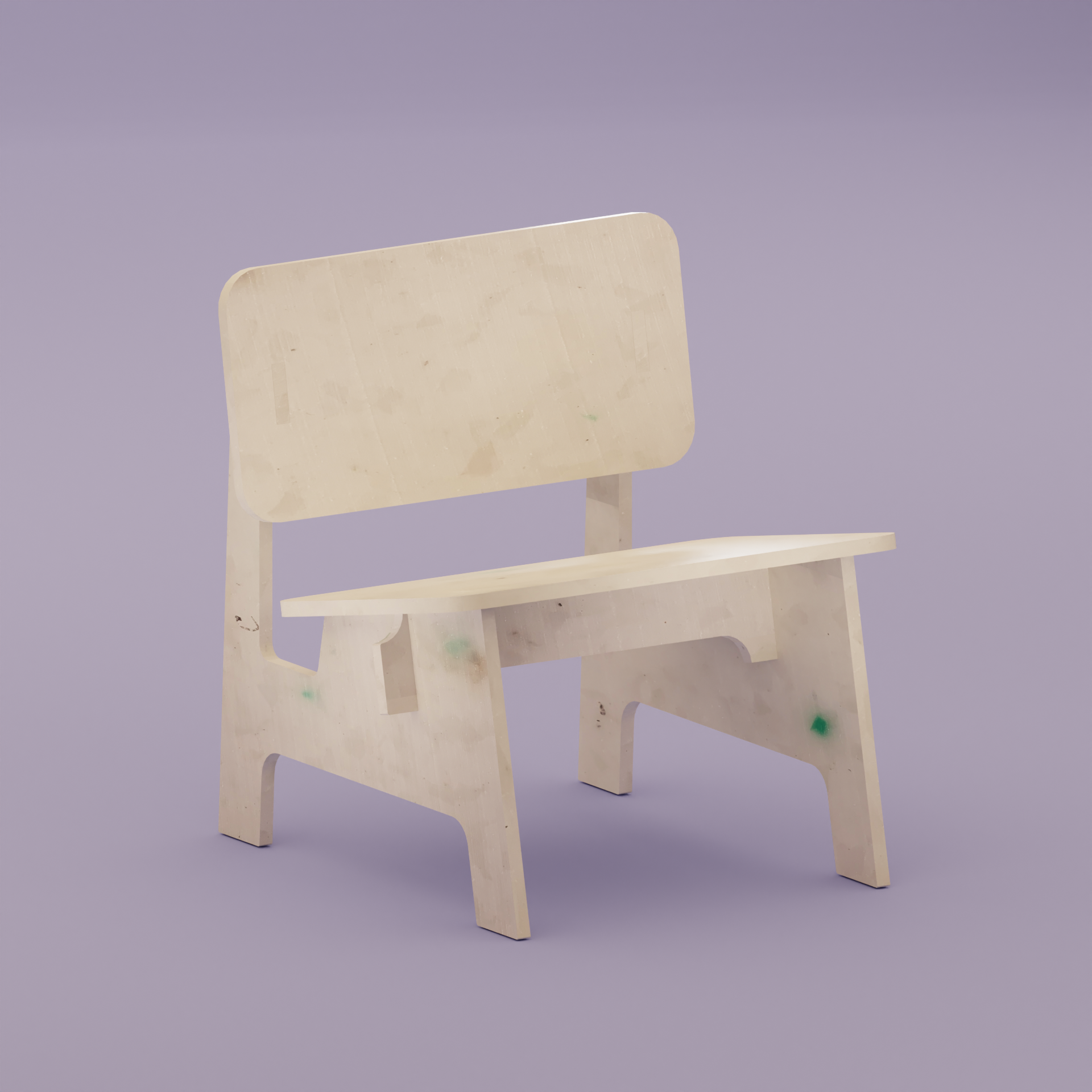 RENDER OF WHITE CHAIR BY THE MINIMONO PROJECT - BRAND FOR ECO FRIENDLY - PLAYFUL - MULTI FUNCTIONAL - SUSTAINABLE - HIGH QUALITY - DESIGN FURNITURE FROM RECYCLED PLASTIC FOR BOTH ADULT AND CHILDREN MADE IN BERLIN GERMANY